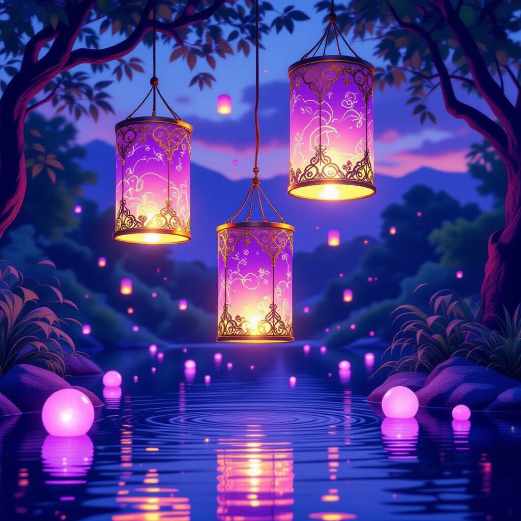 Rapunzel Lanterns Reflect on Dreamlike Lake