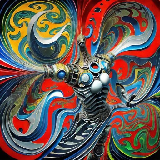 Psychedelic Cornucopia in Surreal 3D Rendering