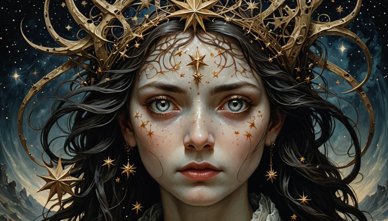 Stars in Head: Surreal Dark Art