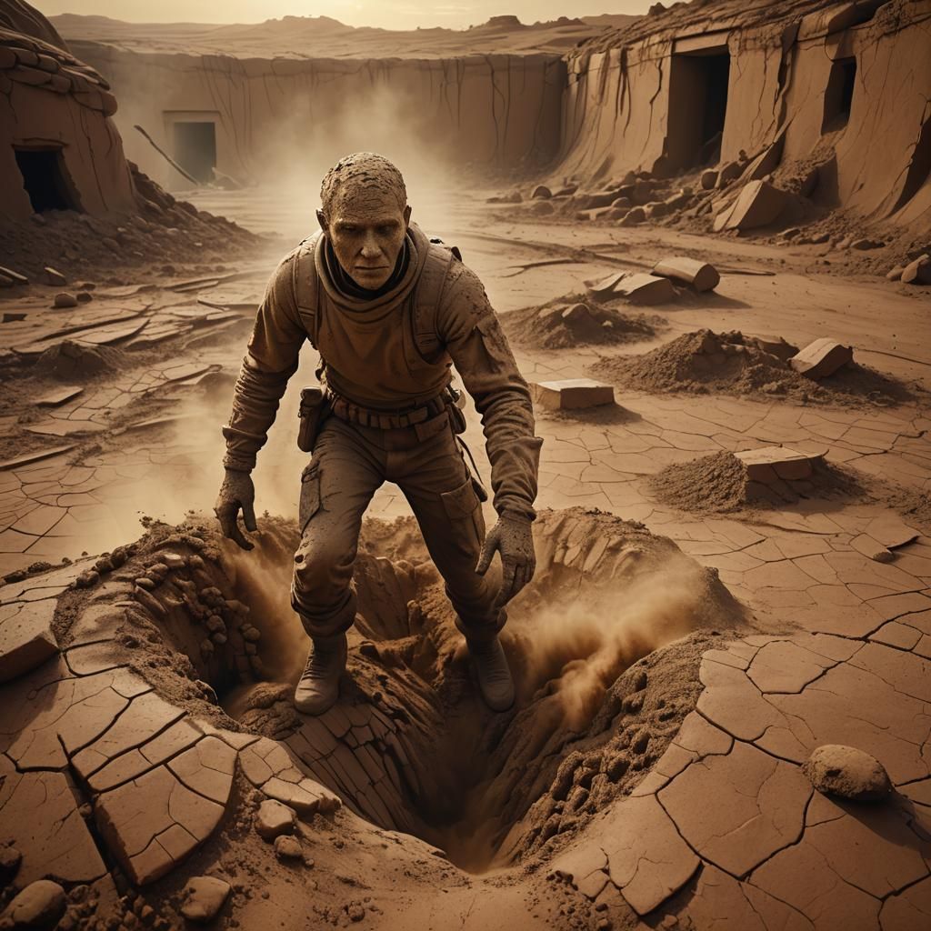 Clay Man Emerges on Earthy Plane