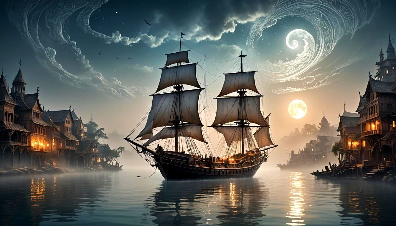 Fantasy Portrait Concept Art with Ornate Filigree