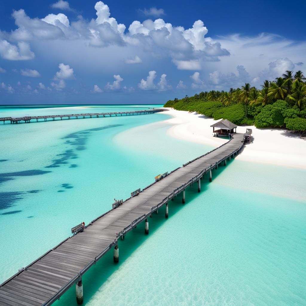 Maldives: A Stunning Island Paradise in Digital Art