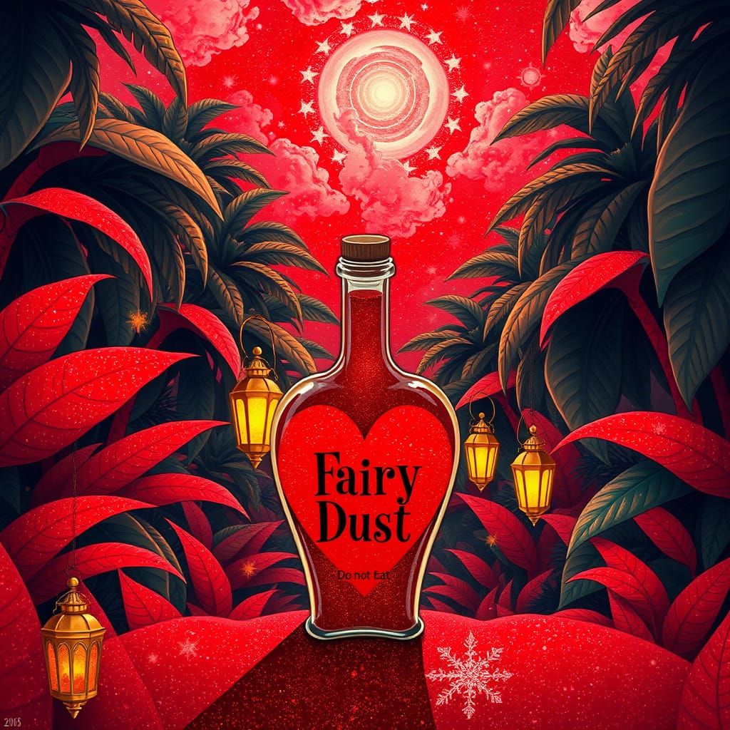 Sparkling Tropical Forest with Fairy Dust Bottle