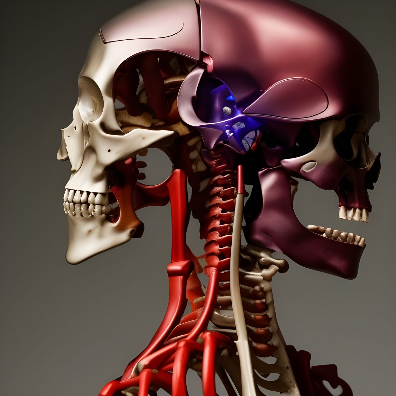 Two Faced Biomech Skull