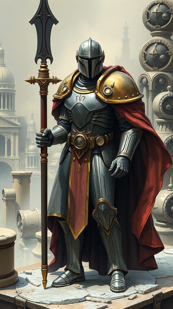 Warforged in Art Nouveau Style