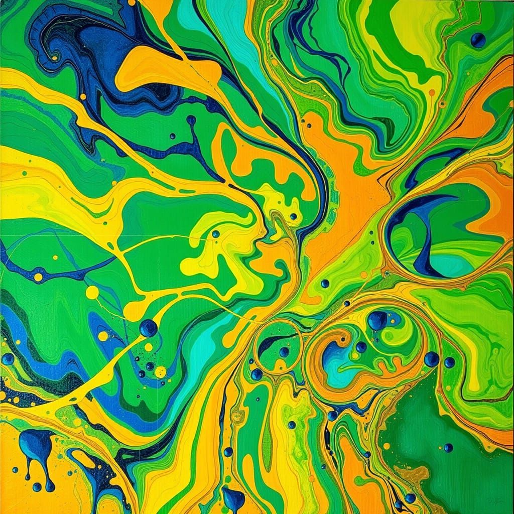 Vibrant Abstract Kaleidoscope in Expressive Brushstrokes