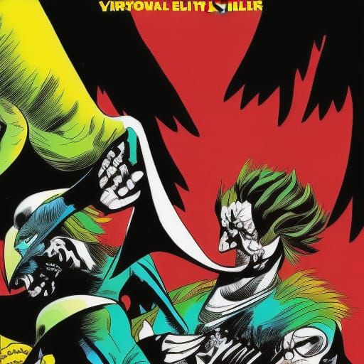 Evil Bird in Graphic Novel Style