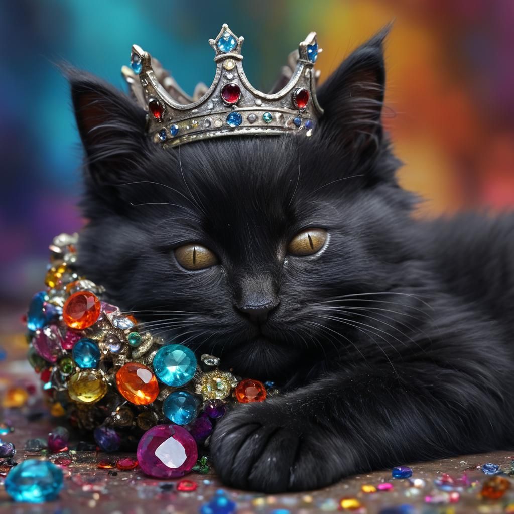 Kitten Dreams: Jeweled Crown Nap