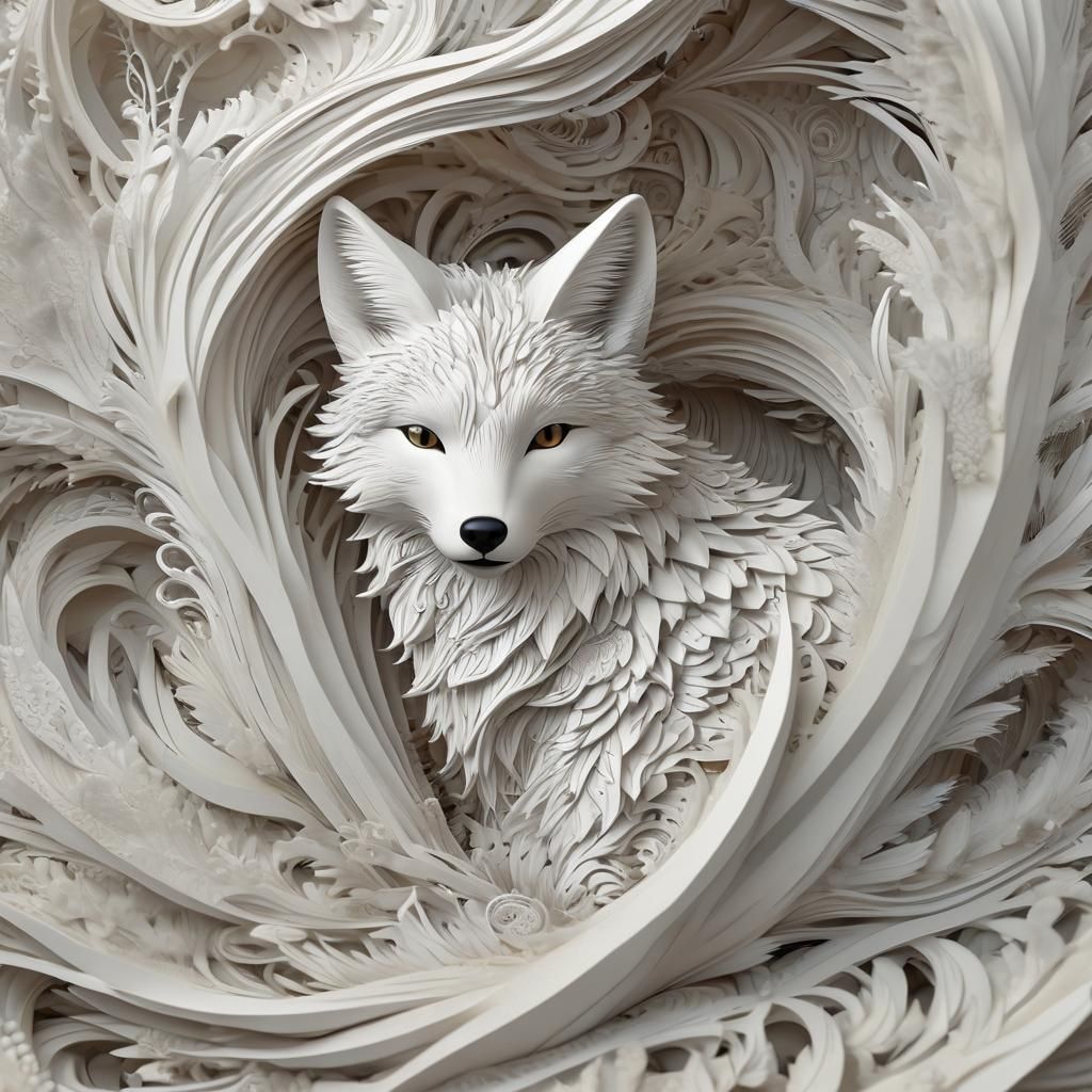 Marble White Fox