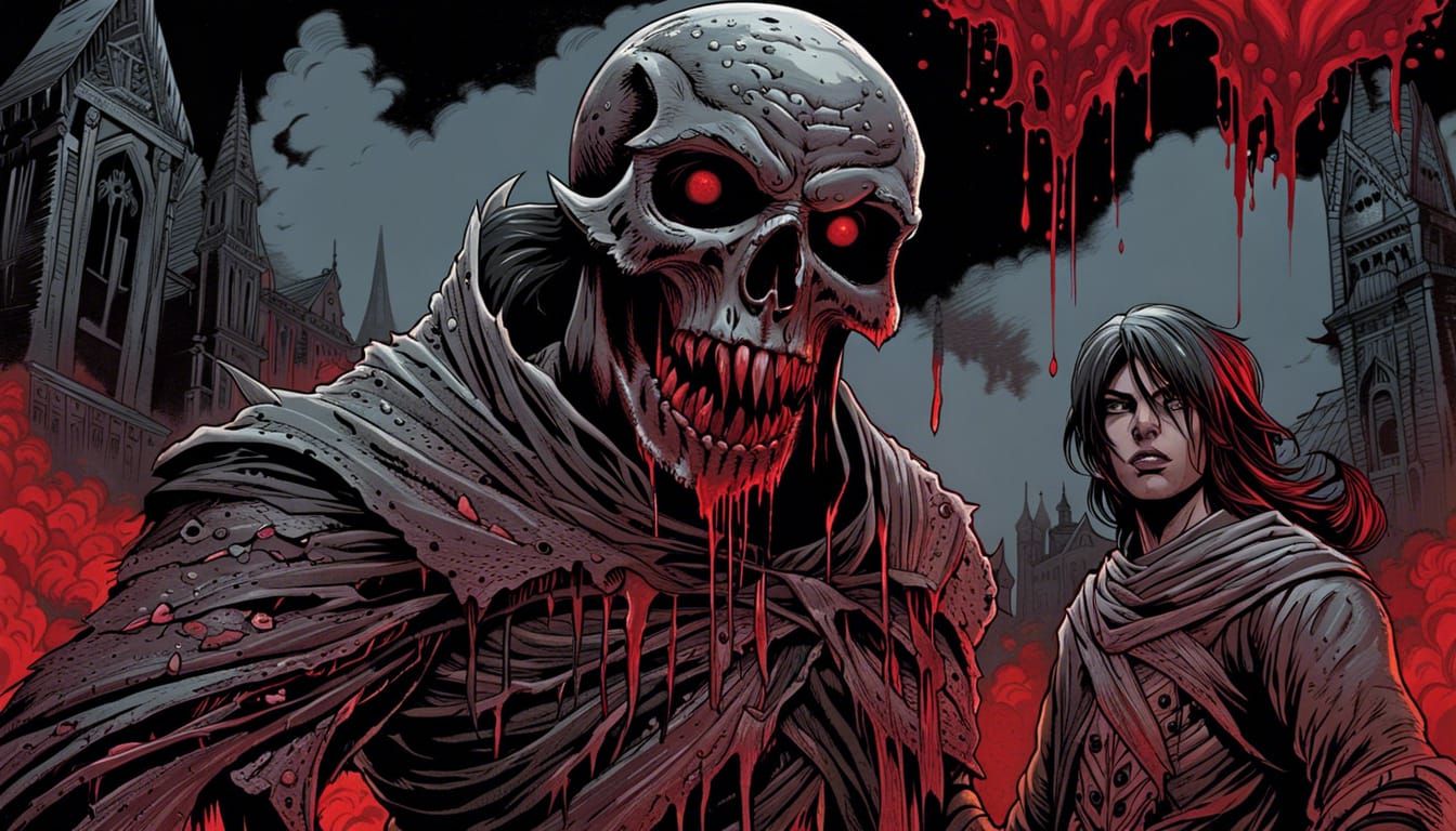 The Blood Brothers: Hyperdetailed Horror Illustration