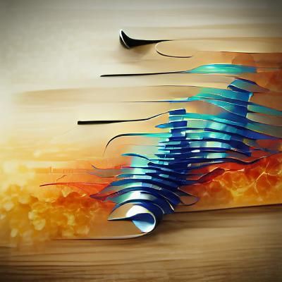 Abstract Soundwaves Artwork: Piercing Through Space