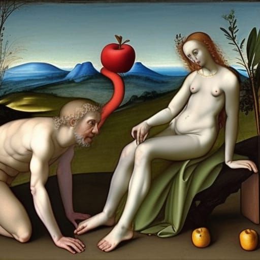 Adam and Eve in Renaissance Style