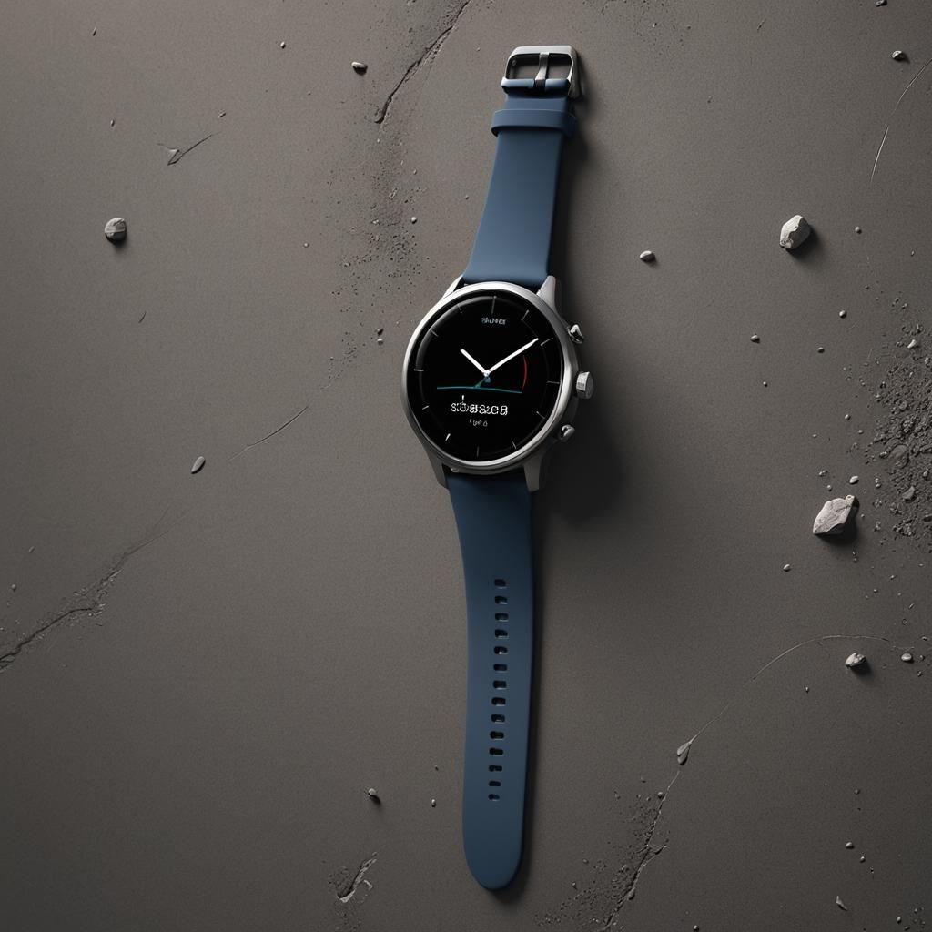 Smart Watch Concept Art in Detailed Matte Style