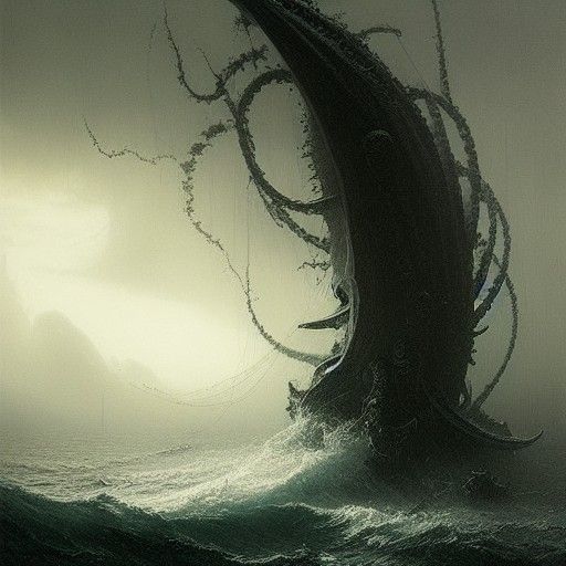 Kraken Emerges from Stormy Depths