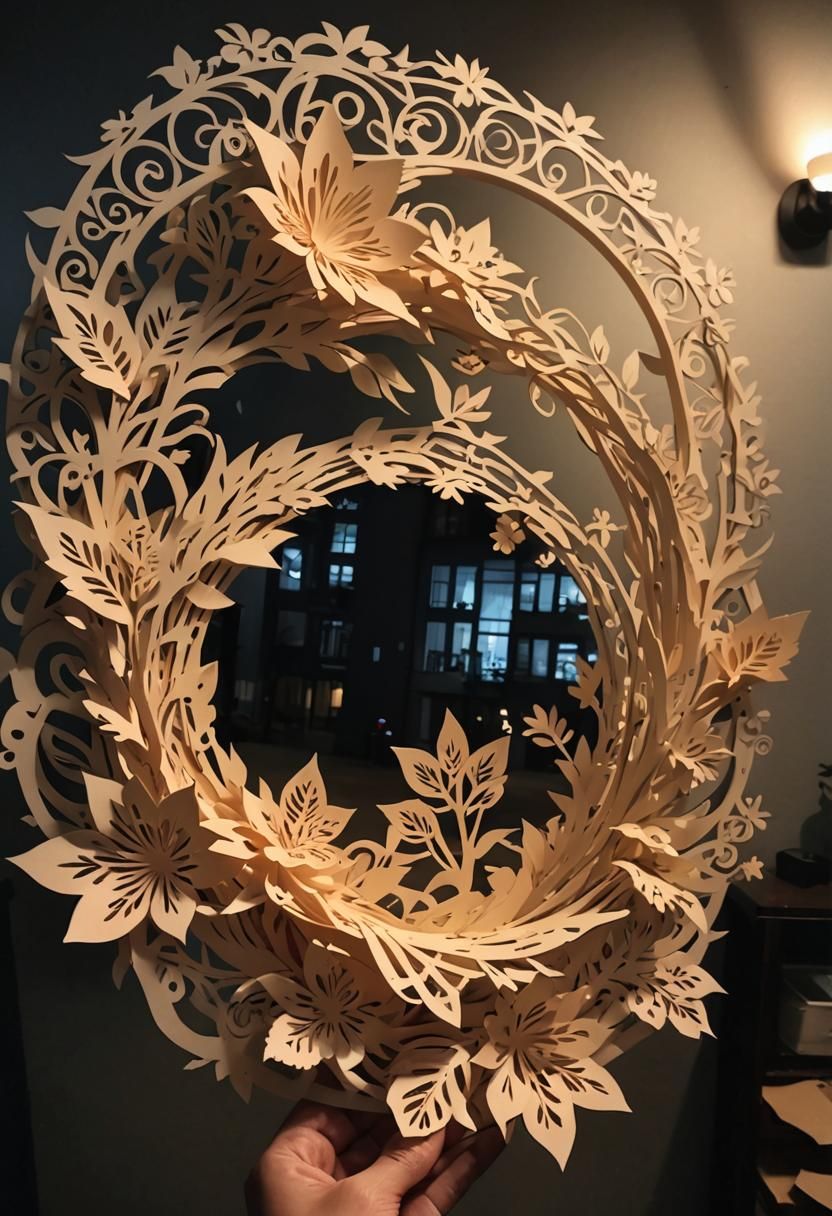 Elegant Kirigami Paper Art Creation