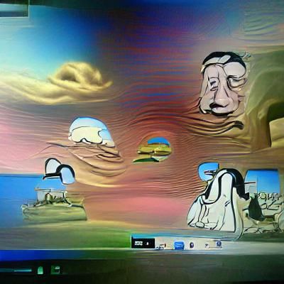 Family Guy Disrupts Windows 98 in Surreal Oil Painting
