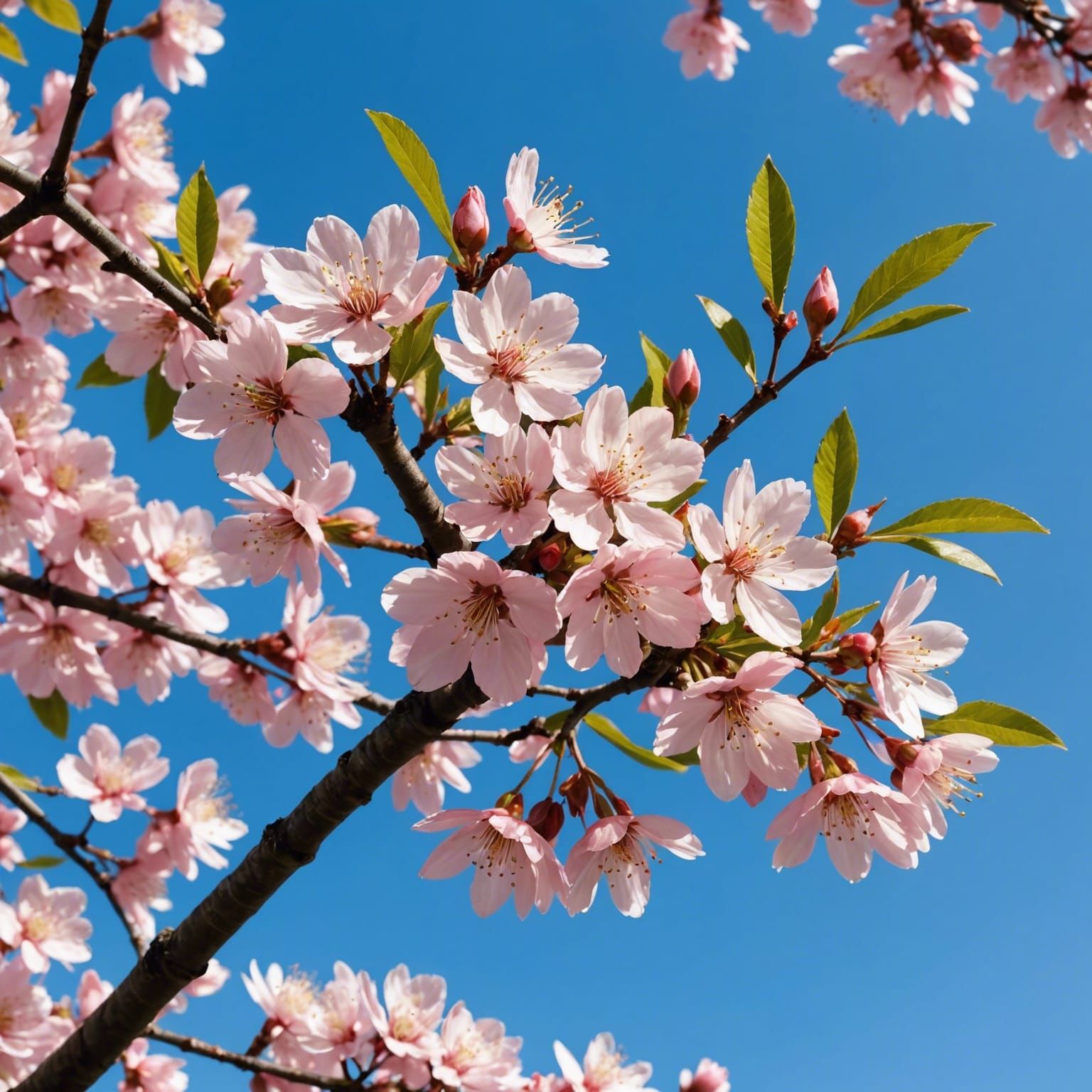 Full Bloom Cherry Blossom Digital Art