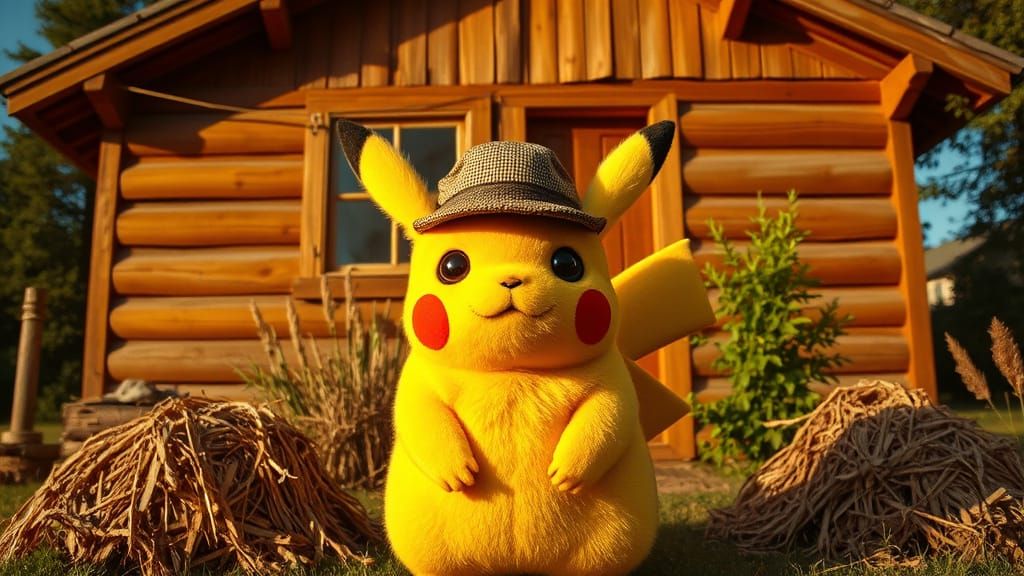 Pikachu in Classic Russian Countryside, Inspired by 35mm Fil...