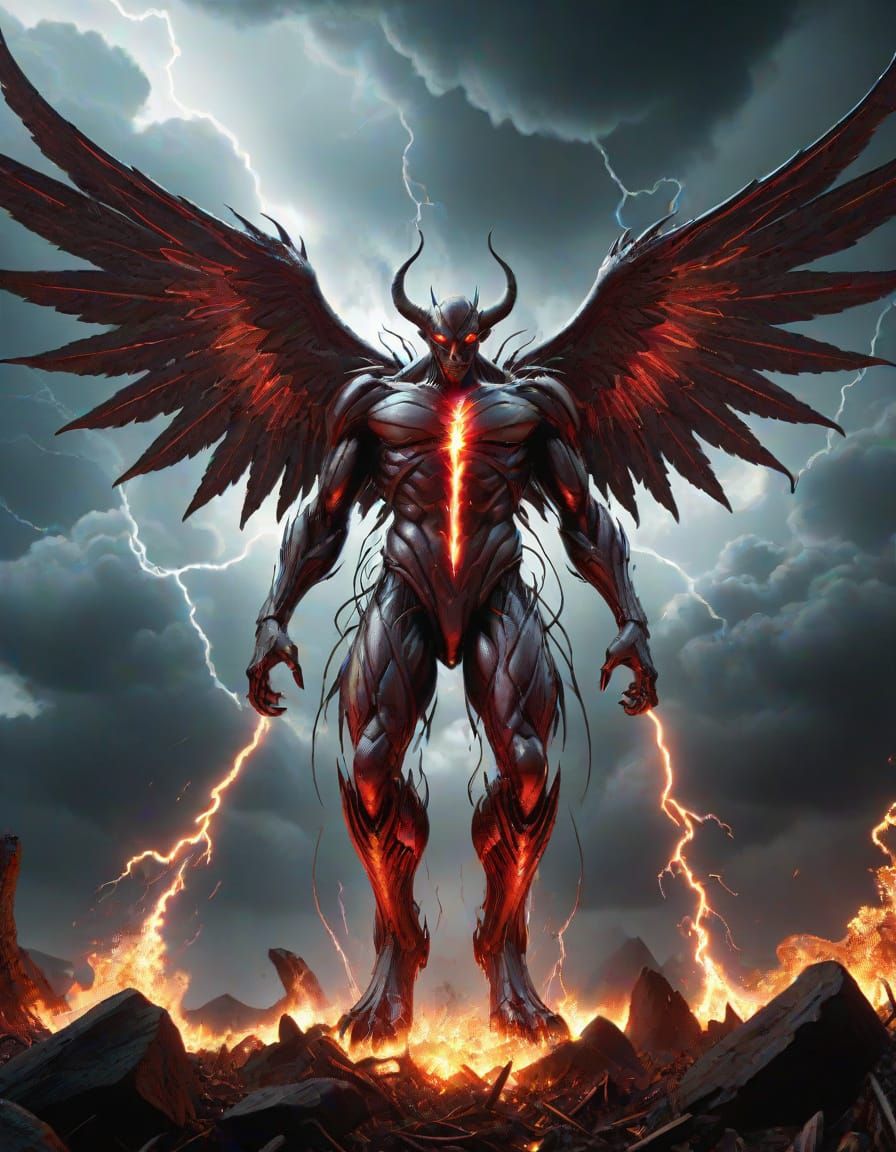 Apocalyptic Horror in Crimson Electric Style