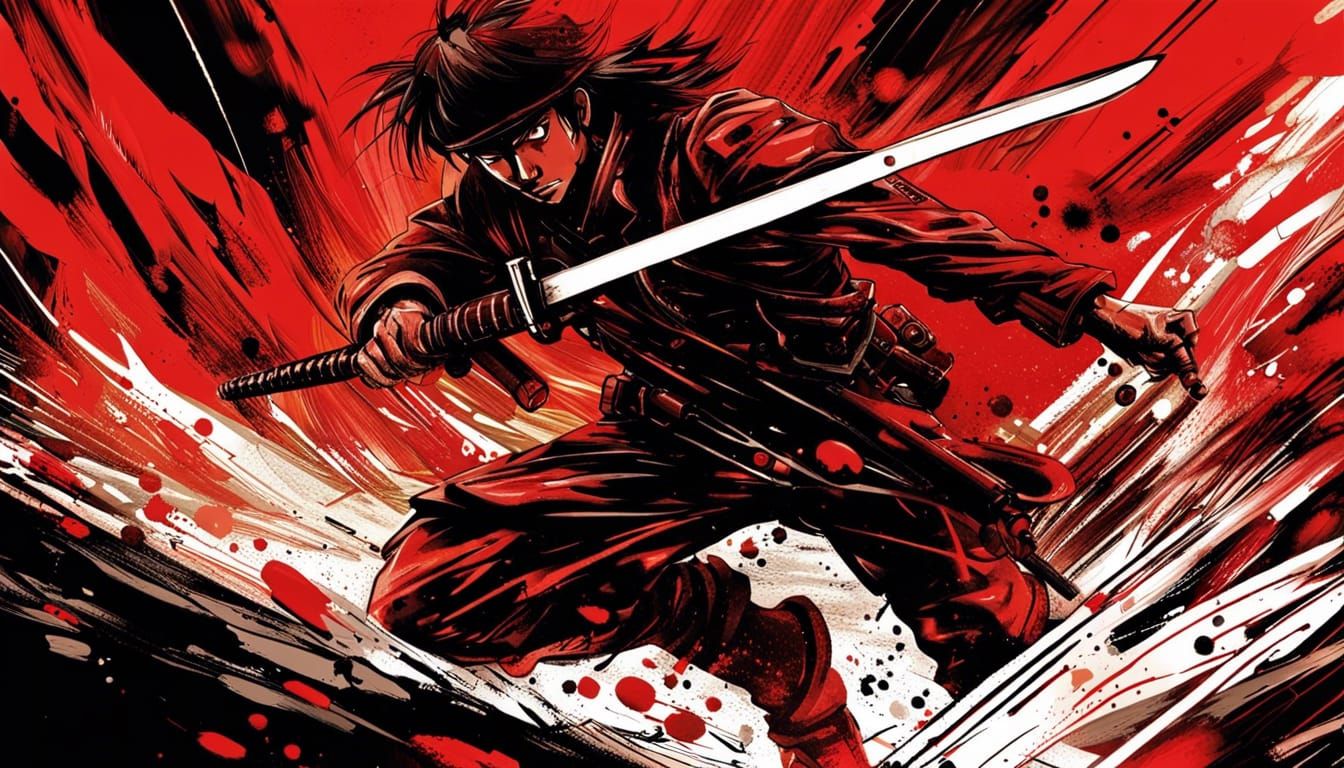 Soldier Charging Uphill in Action Comic Style