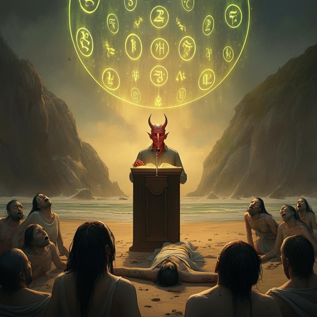 Demonic Orator Addresses a Paralyzed Audience