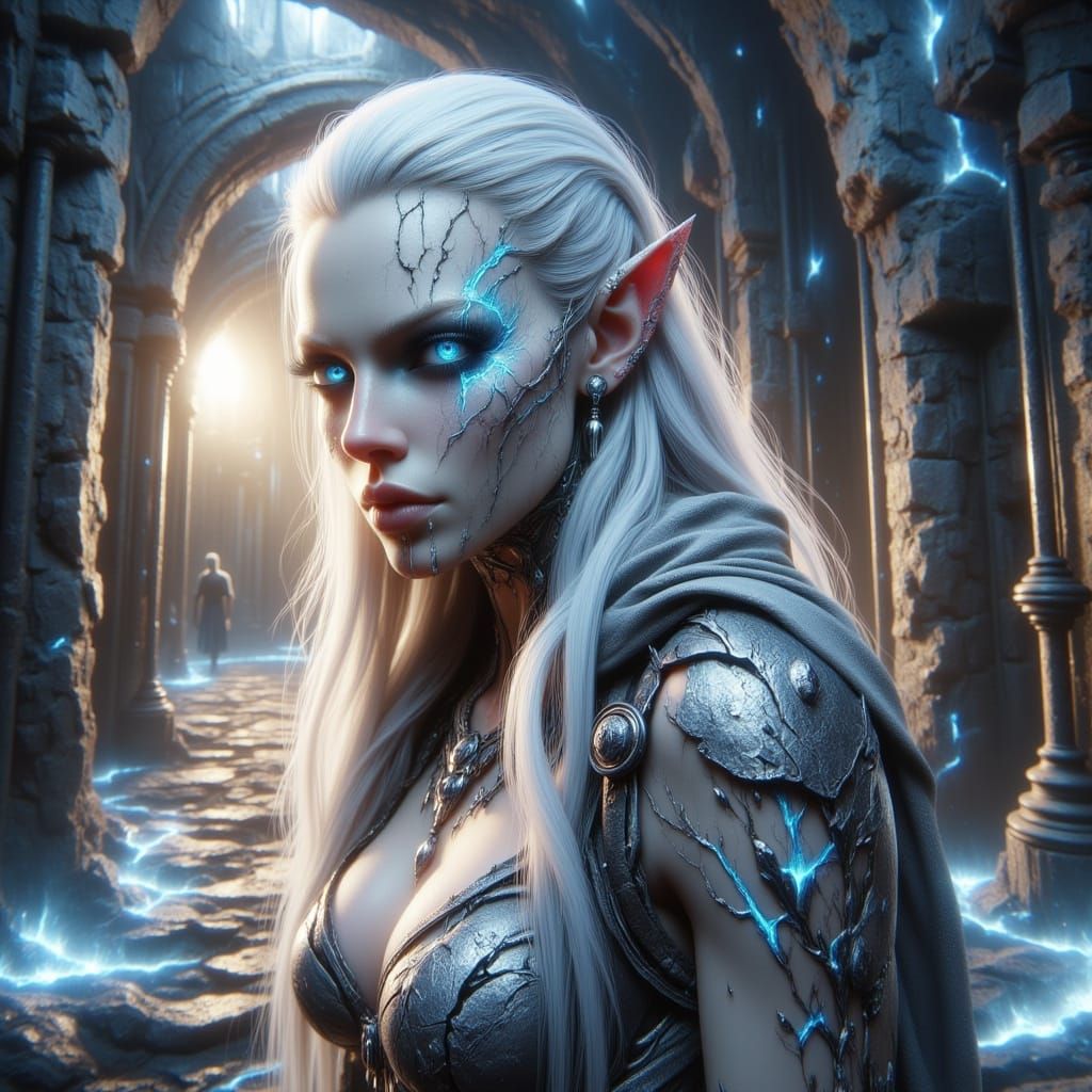 Massive Albino Elf Seeks Escape from Lost Corridor