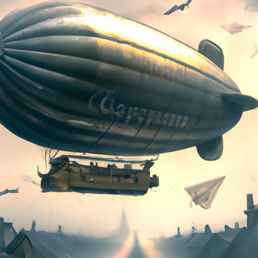 Cosmic Blimp in Epic Digital Matte Painting