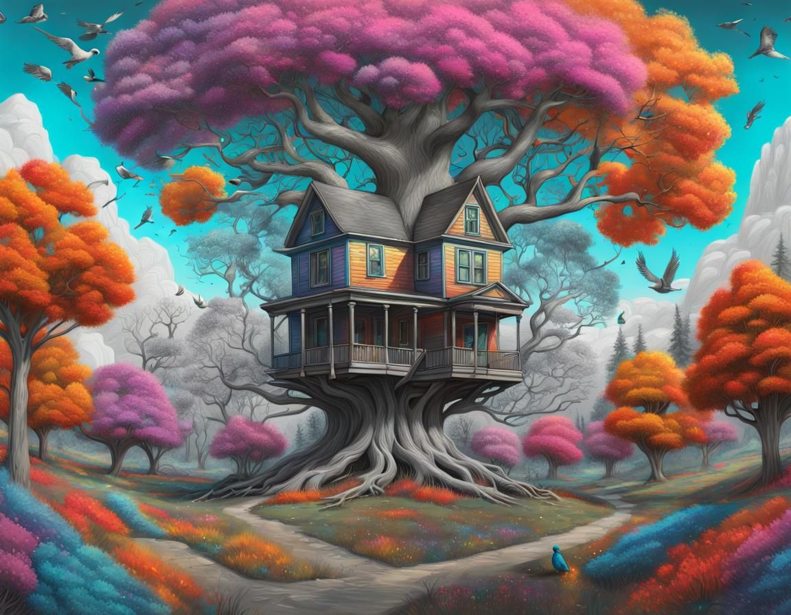 Magical Dreamland: Hyperrealistic Sci-Fi Landscape