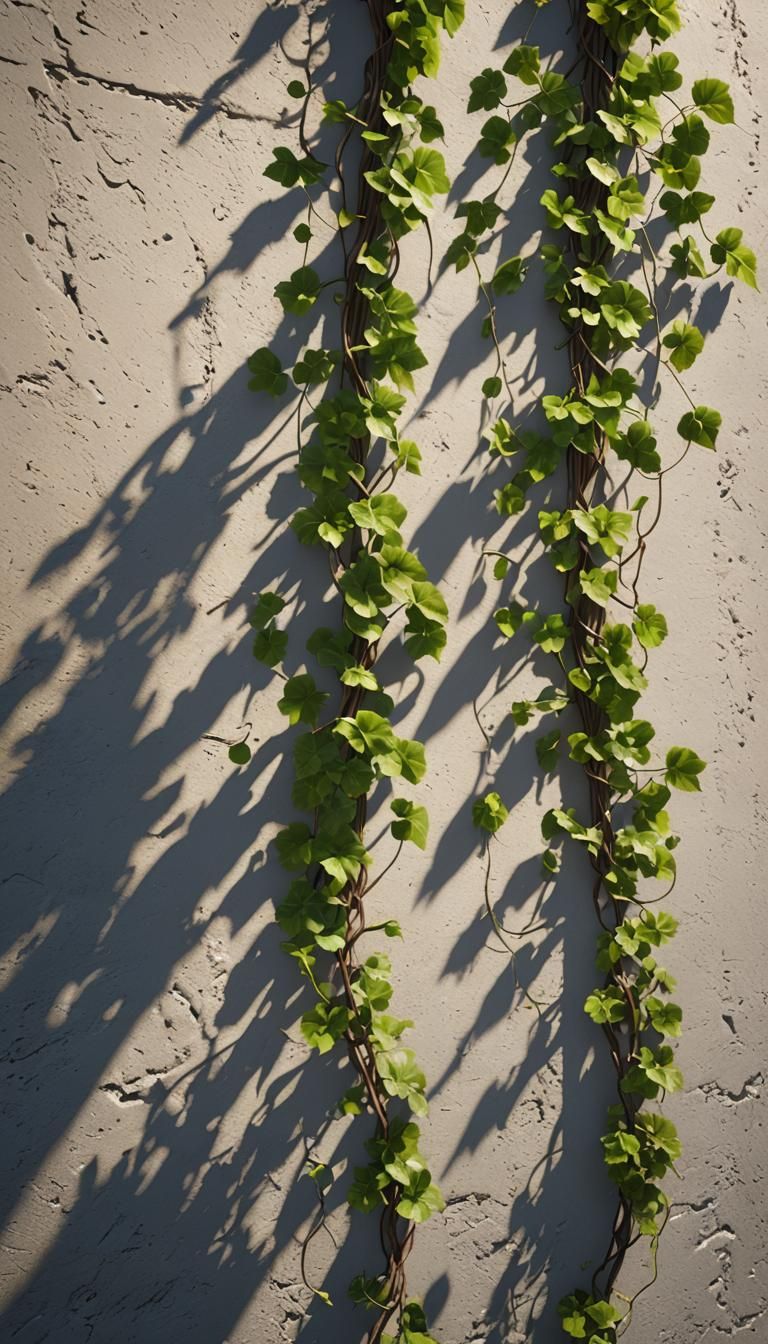 Realistic Single Vine in 3D Rendering