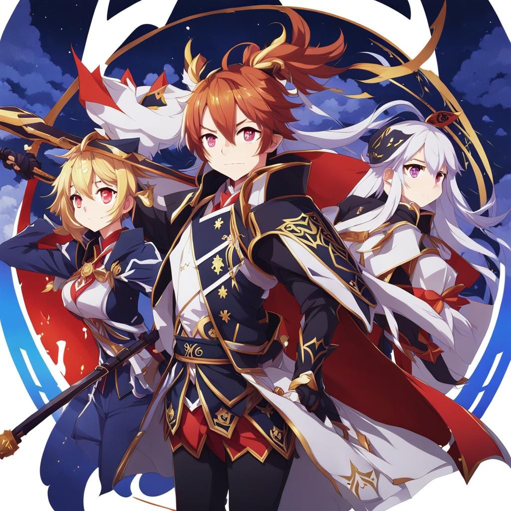 Anime Character in Genshin Impact Style