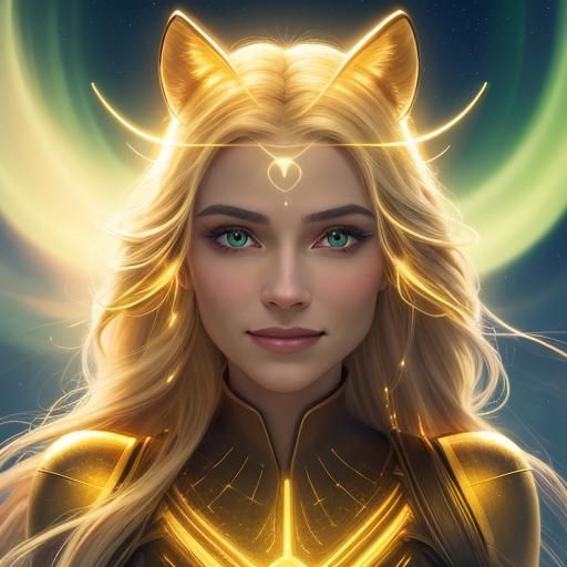 Cinematic Portrait of Electra in Golden Sunrise