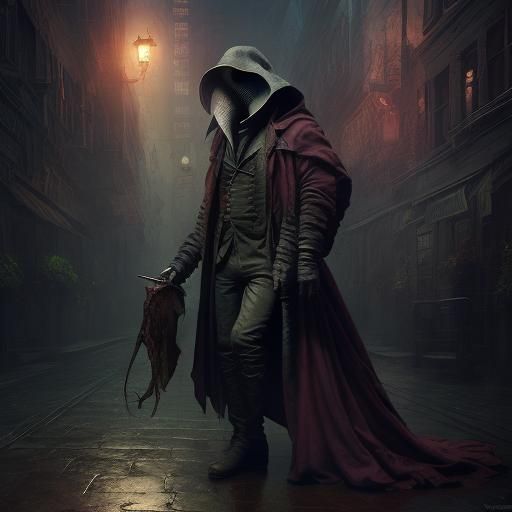 Plague Doctor Creates Masterpiece: Dark Fantasy Concept Art