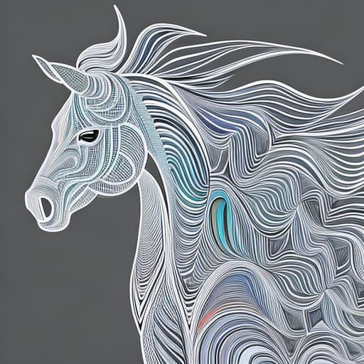 Crystal Unicorn Figurine in Diamond Glass Style