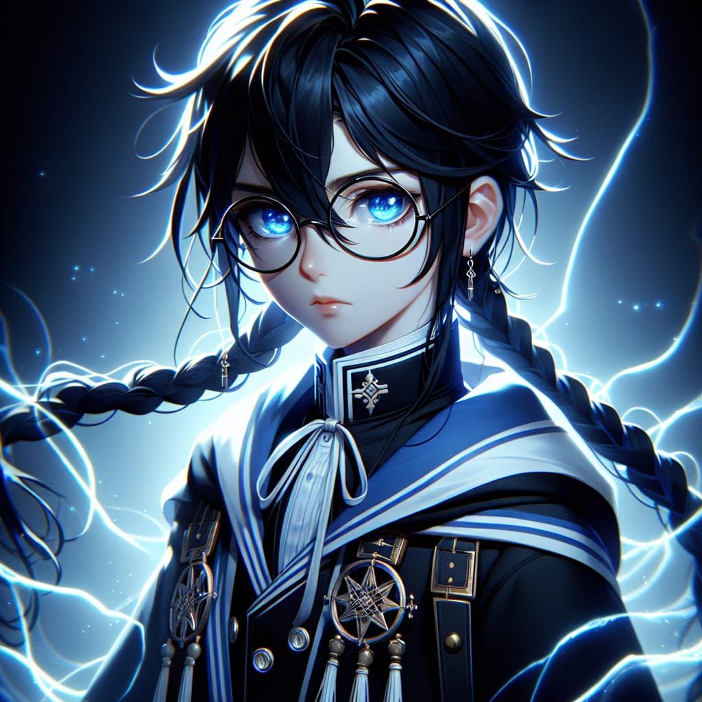 Young Mexican Boy with Magical Powers in Anime Style