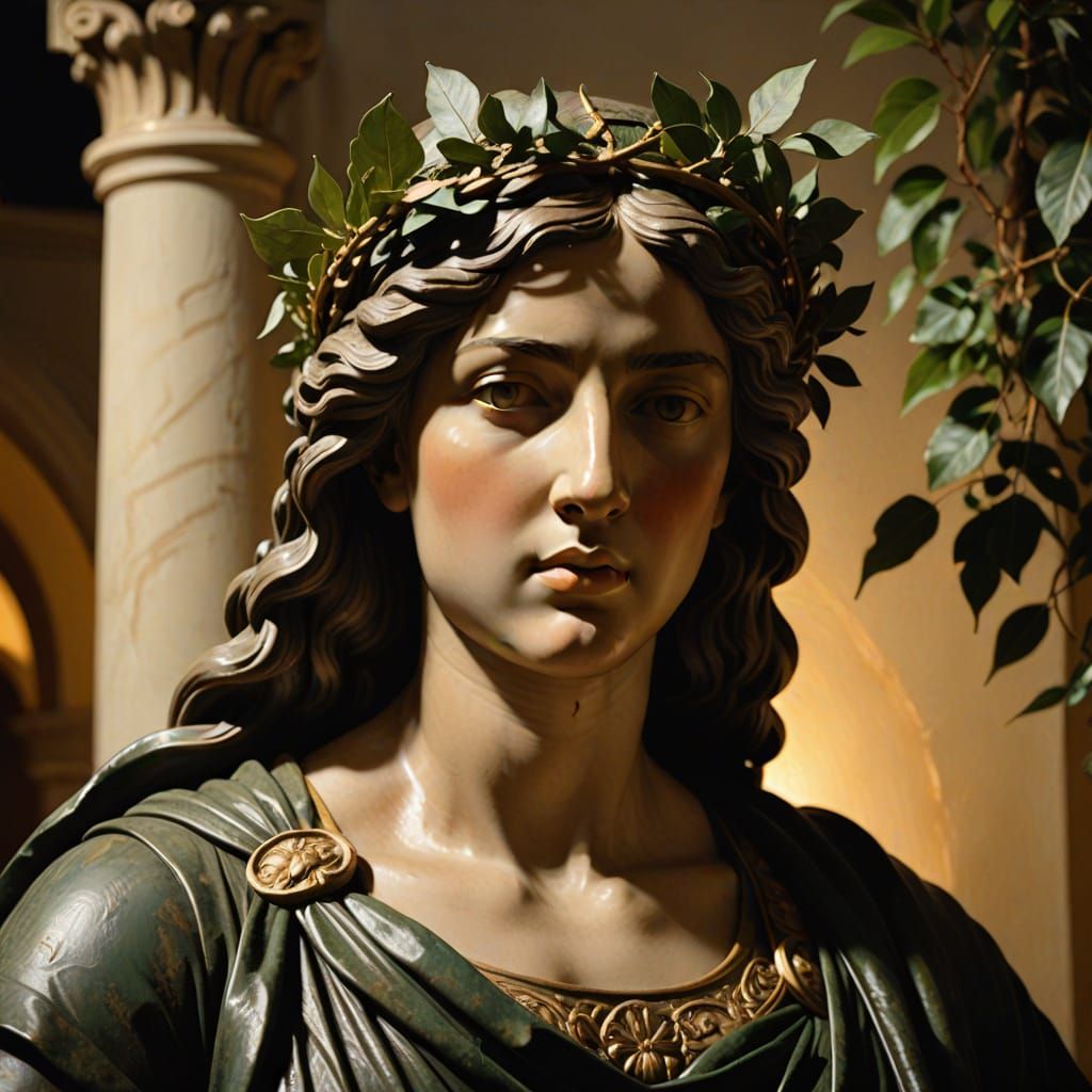 Ethereal Greek Goddess in Classical Realism Style