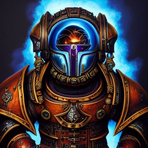 Detailed Pyromancy Psyker in Power Armor