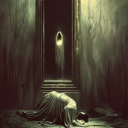 Terrifying Absence of Reflection in Doré Style