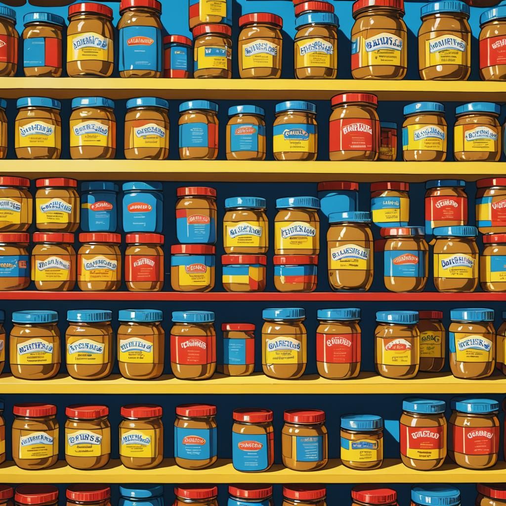 Pop Art Peanut Butter Jars as Screen Prints