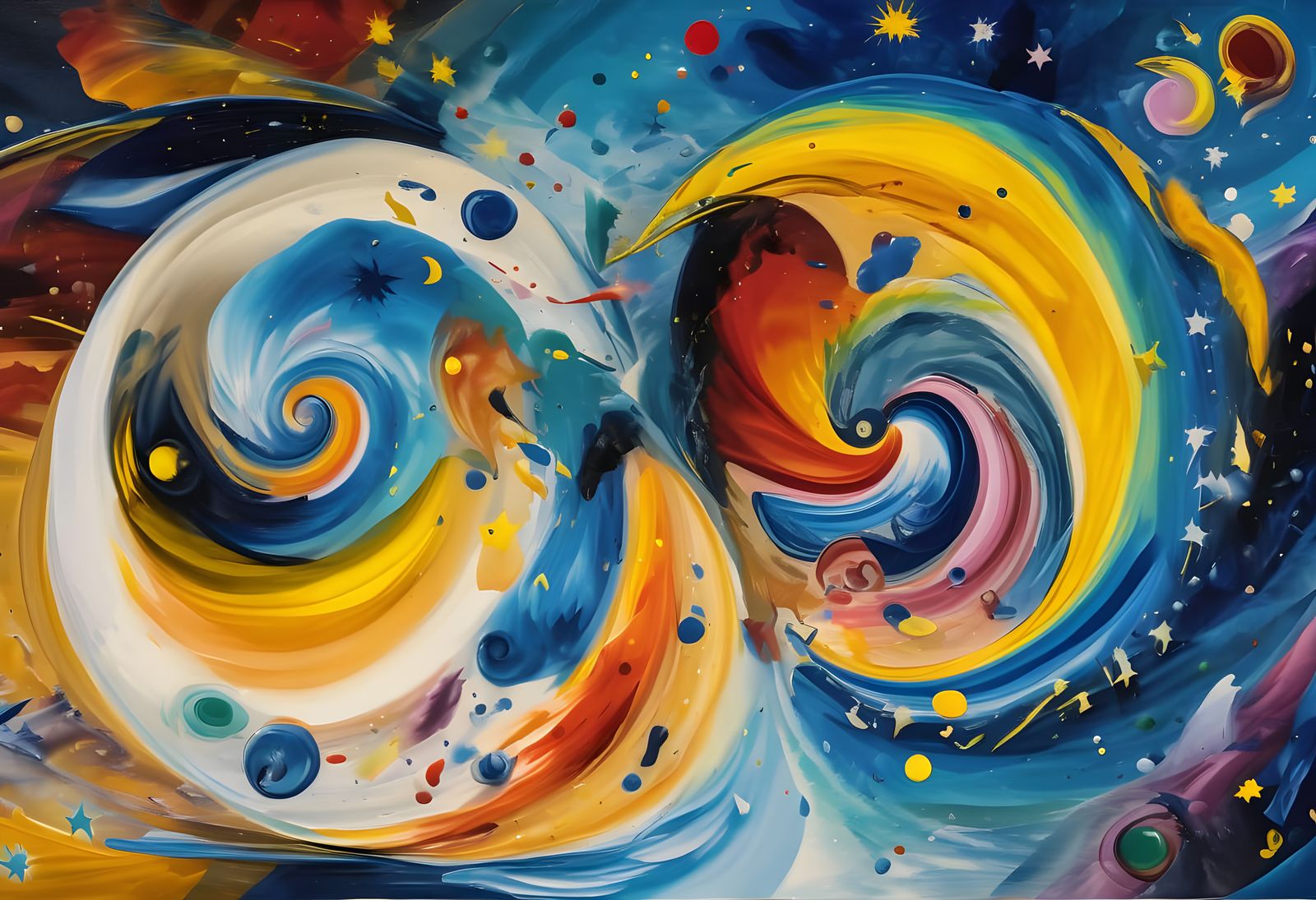 Vivid 3D Vortex Maelstroms of Paint and Plasma