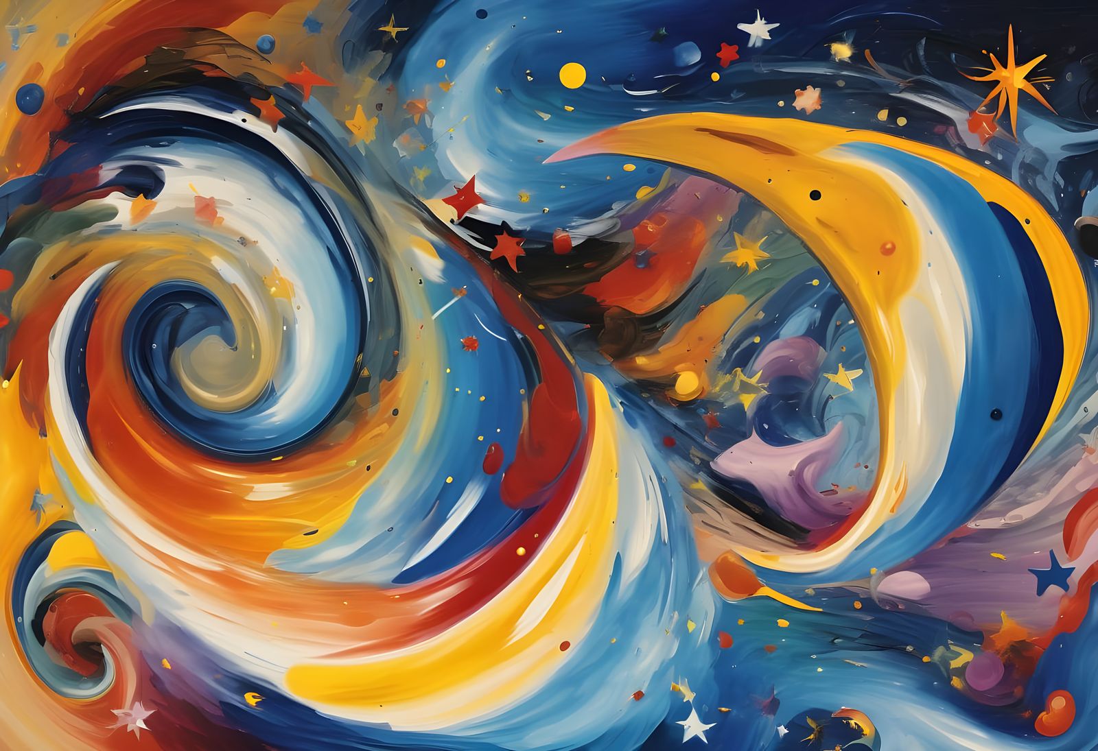 Vivid 3D Vortex Maelstroms of Paint and Plasma