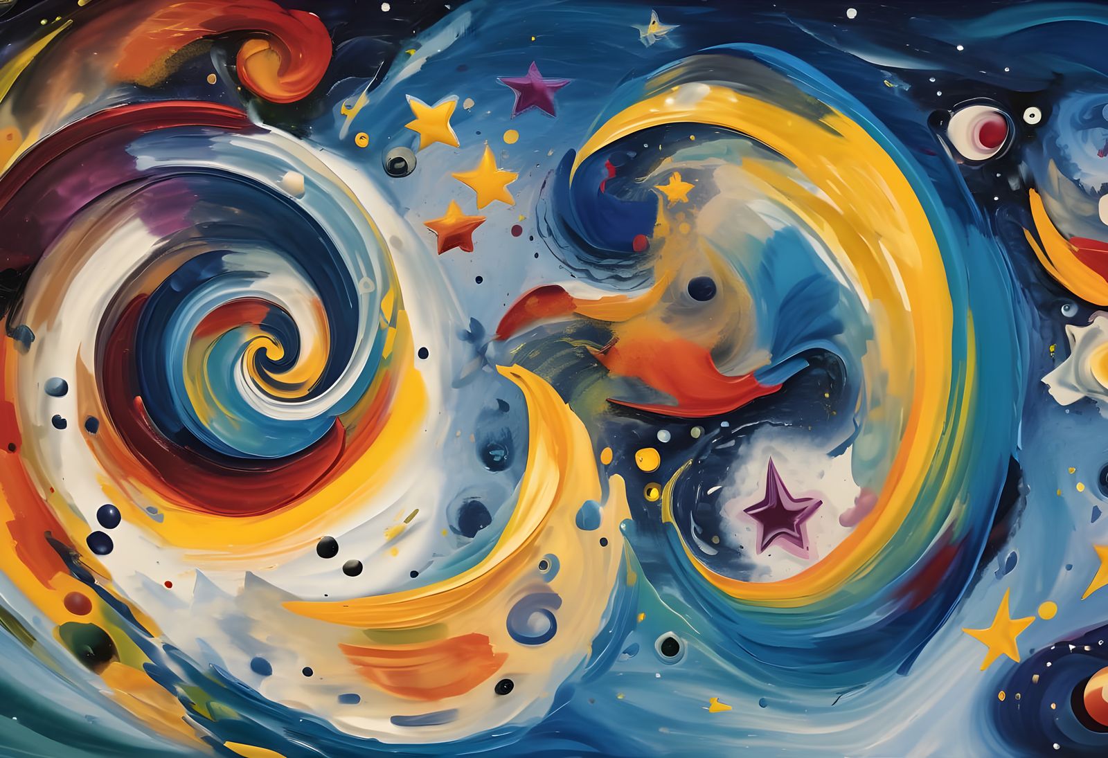 Vast Cosmic Vortex Maelstroms of Paint and Plasma