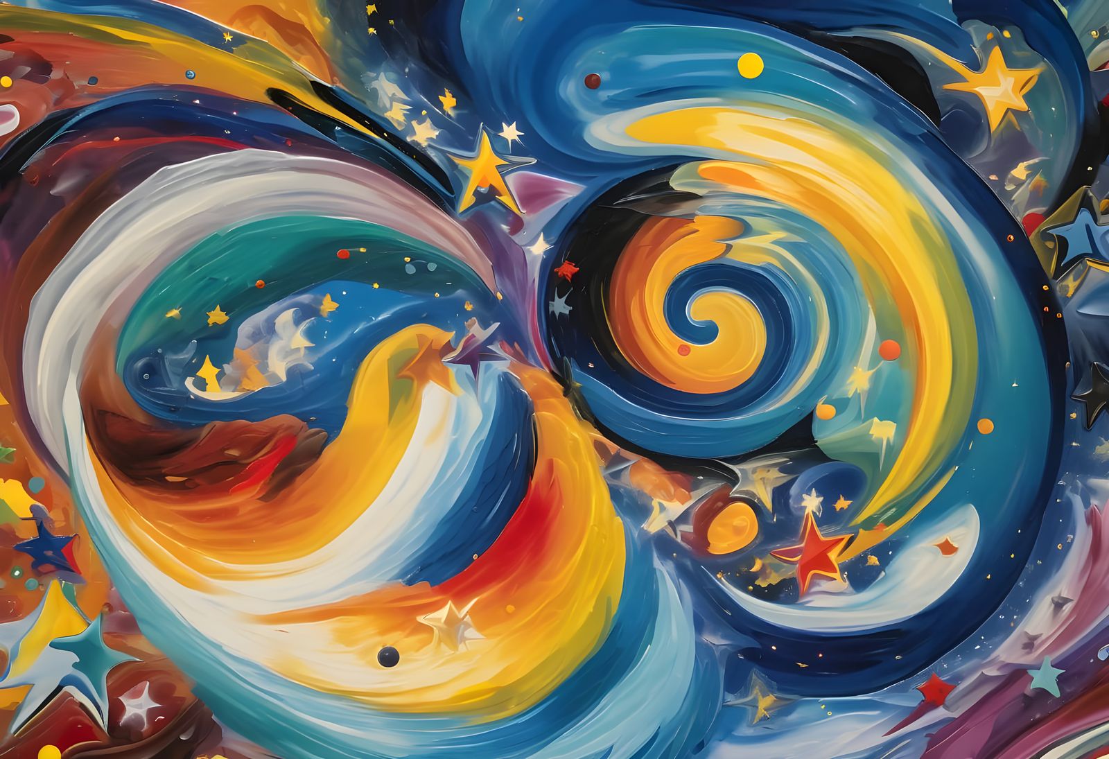 Vivid 3D Vortex Maelstroms of Paint and Plasma