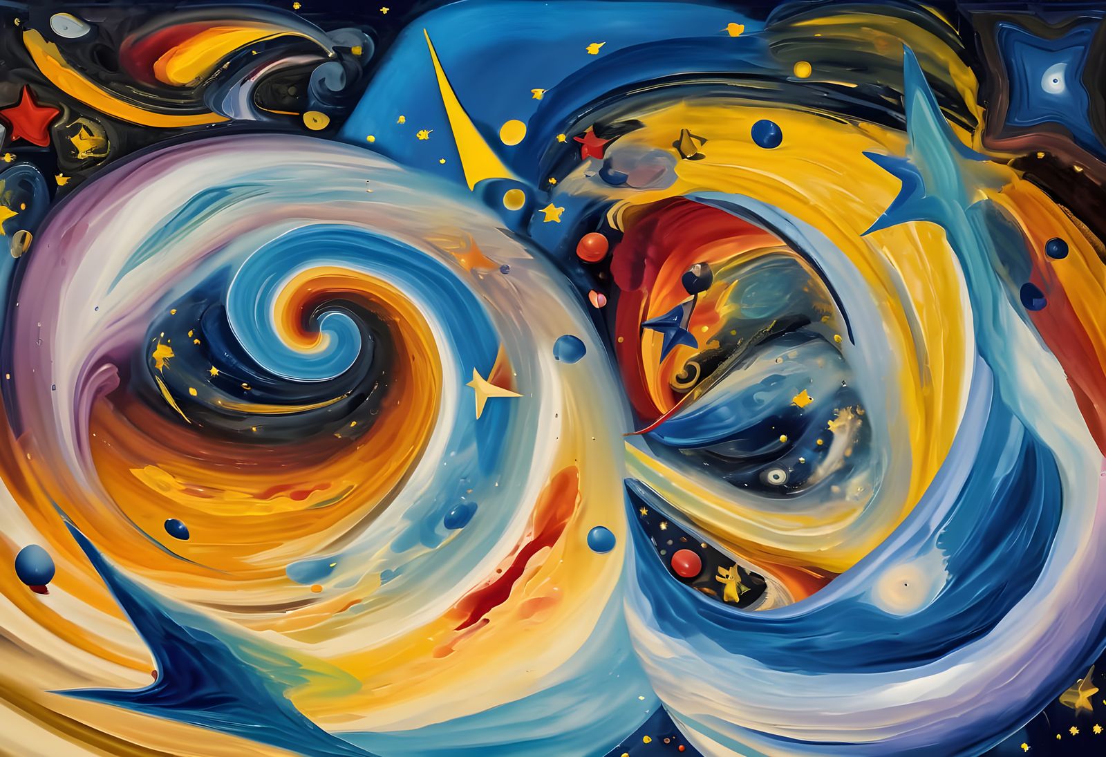 Vivid 3D Vortex Maelstroms of Paint and Plasma