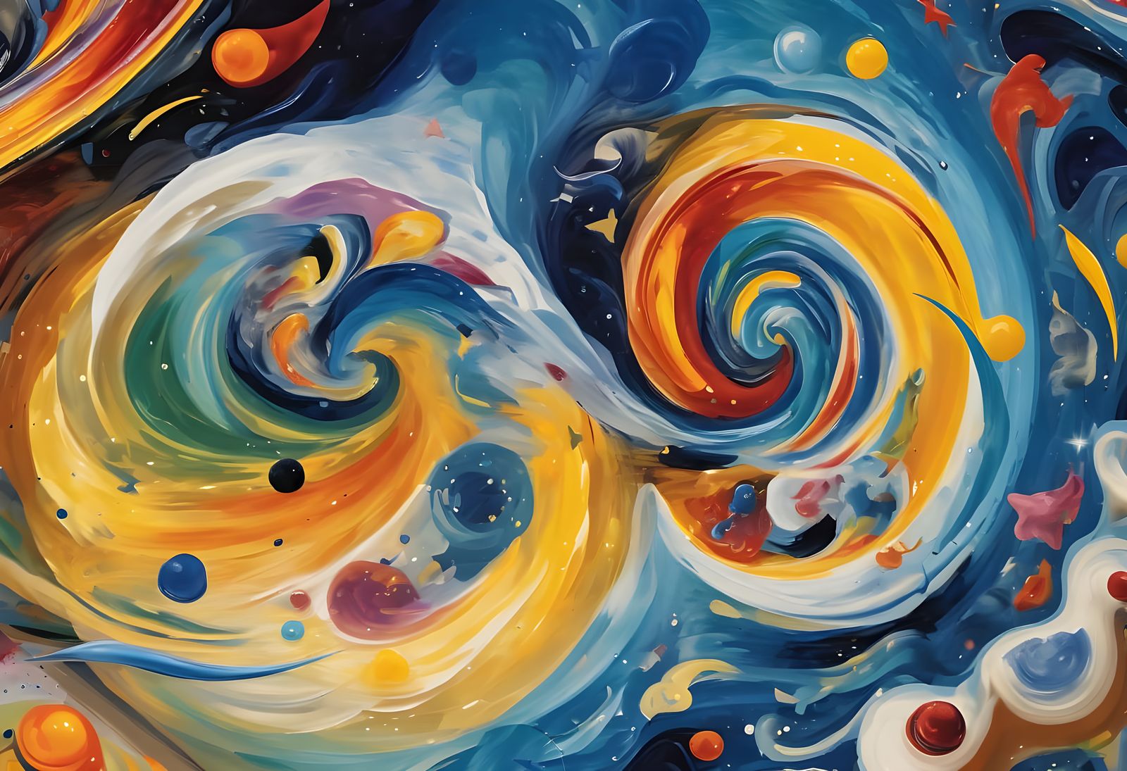 Vivid 3D Vortex Maelstroms of Paint and Plasma