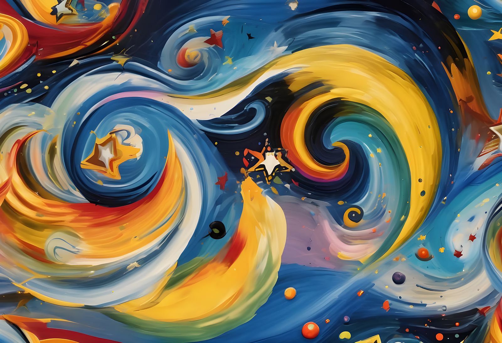 Vivid 3D Vortex Maelstroms of Paint and Plasma