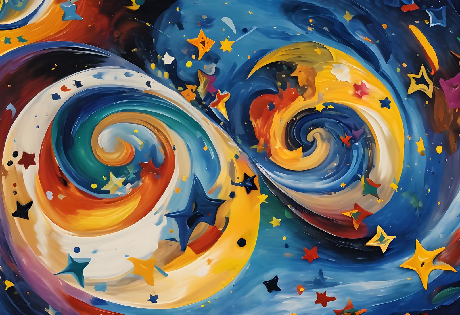 Vivid 3D Vortex Maelstroms of Paint and Plasma