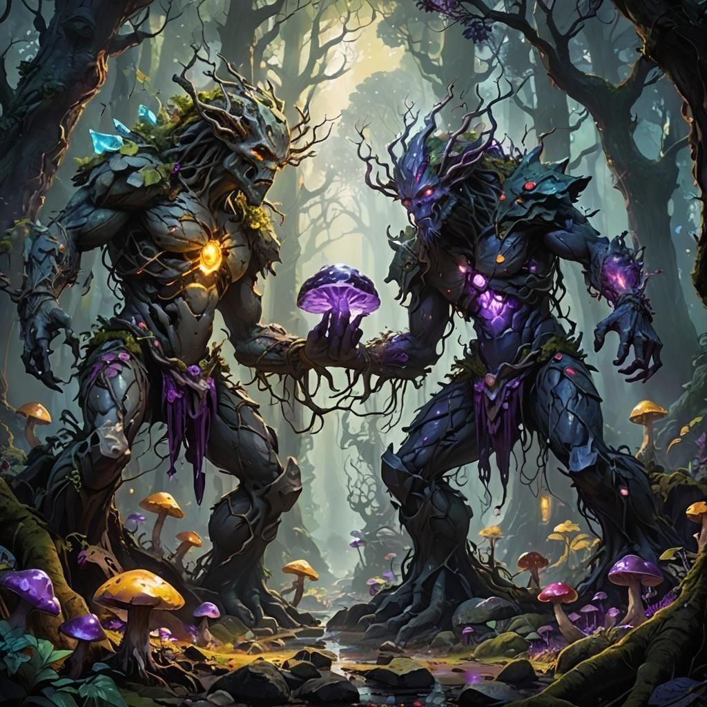 Fantastical Earth Elemental in Radiant Splendor