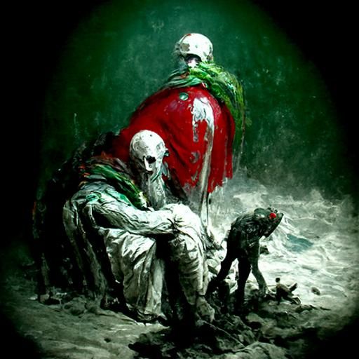 Horrific Greed Scene in Doré Style