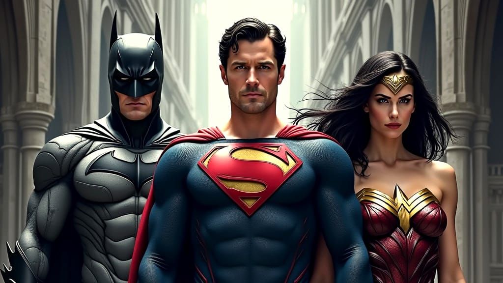 DC Trinity: Batman, Superman, Wonder Woman Ready for Combat