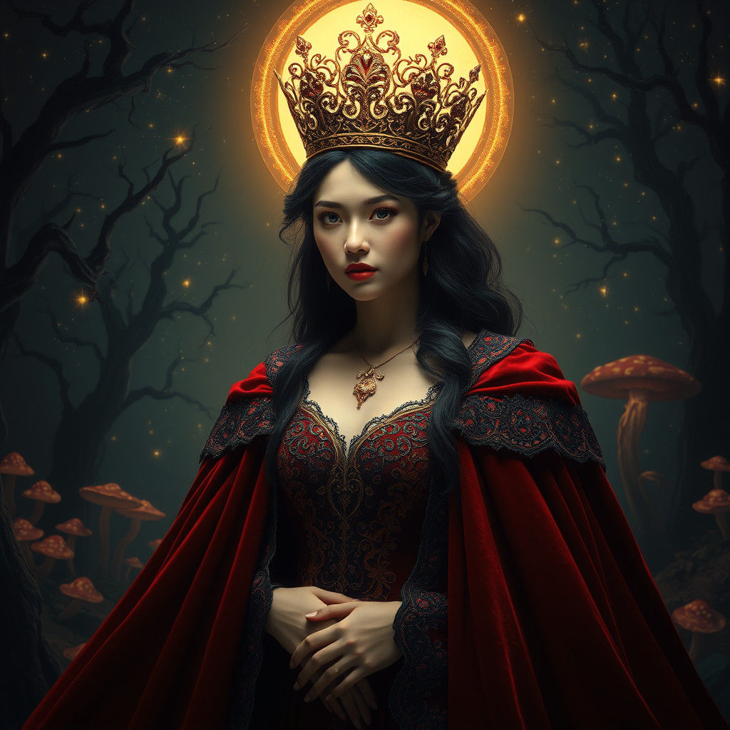 Queen of Dark Realm in Fantasy Concept Art